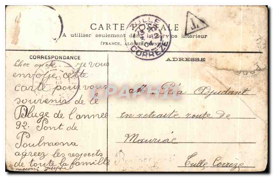 CPA Sartene Le Pont Genois Construit En 1552 Corse Corsica — Rückseite