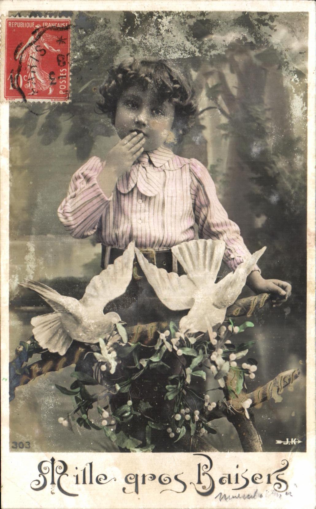 CPA Fantaisie Enfant Colombes Mille Gros Baisers