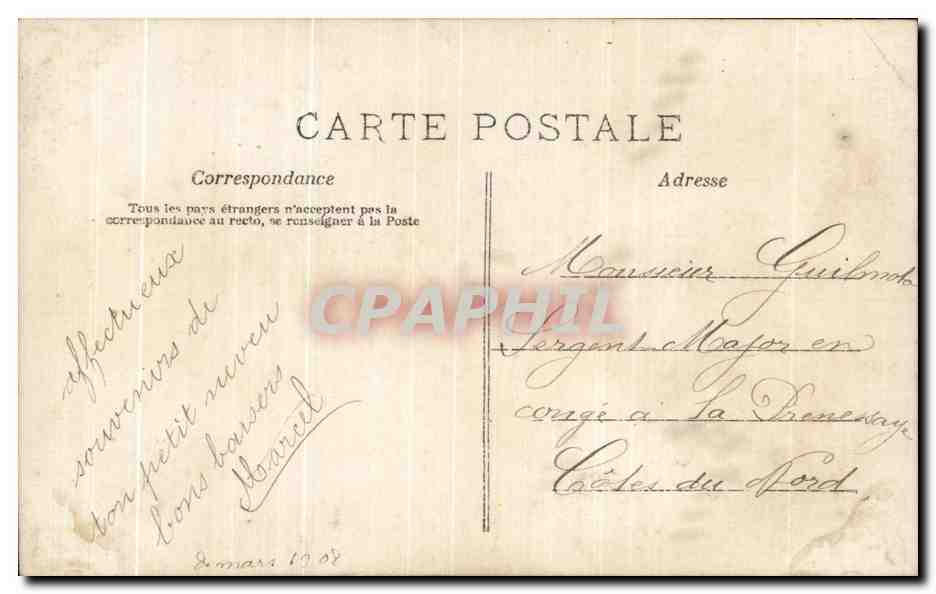 CPA Fantaisie Enfant Colombes Mille Gros Baisers — Verso