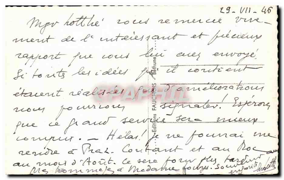 CPA Lille ND De La Treille Portail St Eubert — Verso