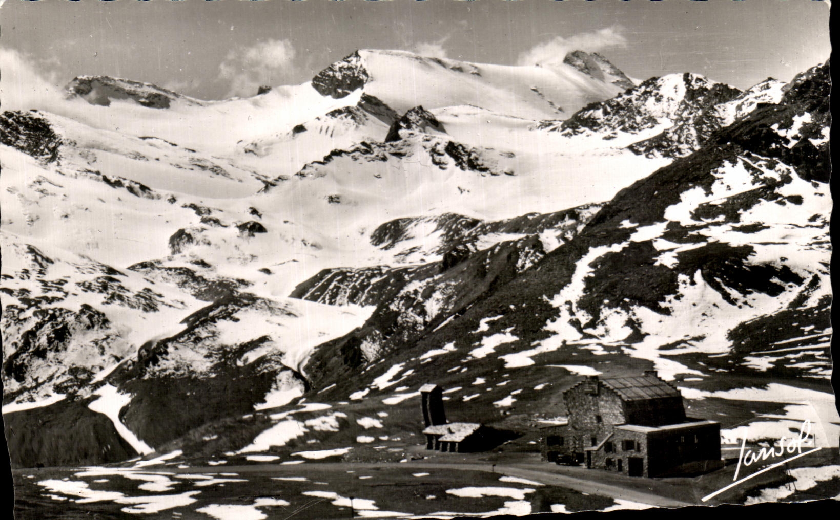 CPA Le col De L'Iseran La Plus Haute Route D'Europe Pointe de l'Ouillette Pelaou Blanc 