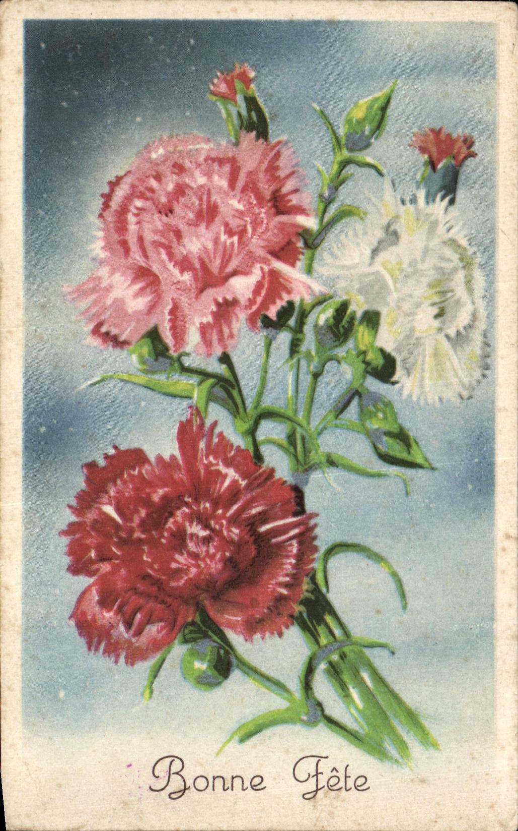 CPA Fantaisie Fleurs Bonne Fete