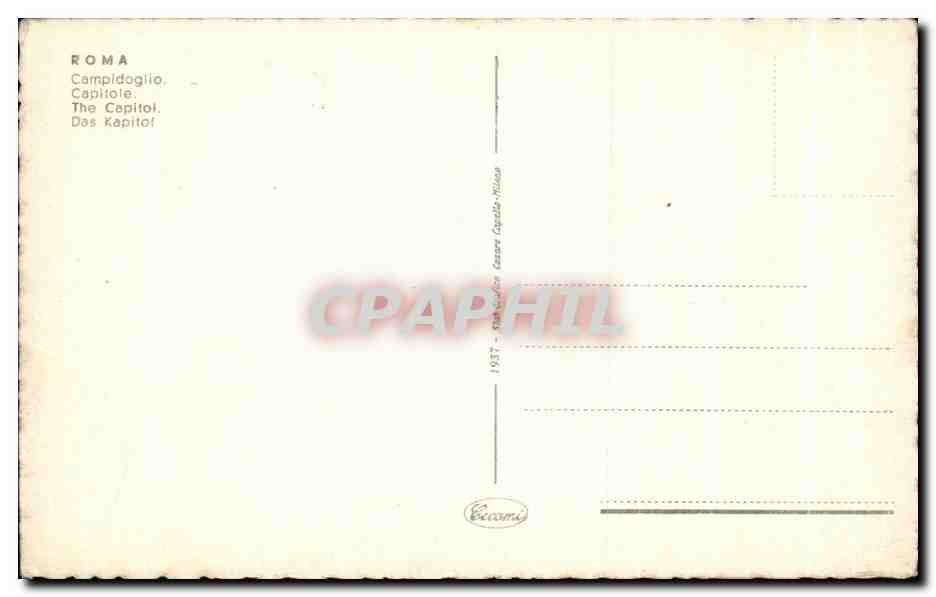 CPA Roma Campidogiio Capitole — Rückseite