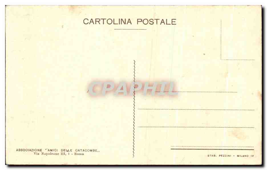 CPA Catacomba Di Priscilla Locull dell arenario — Rückseite