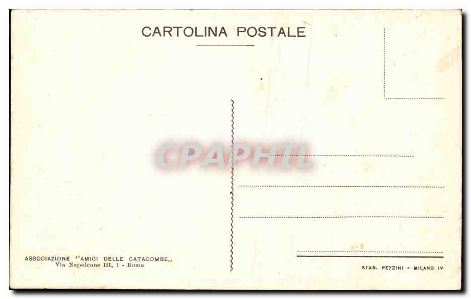 CPA Catacomba Di Priscilla Cripta degli Acilii — Rückseite