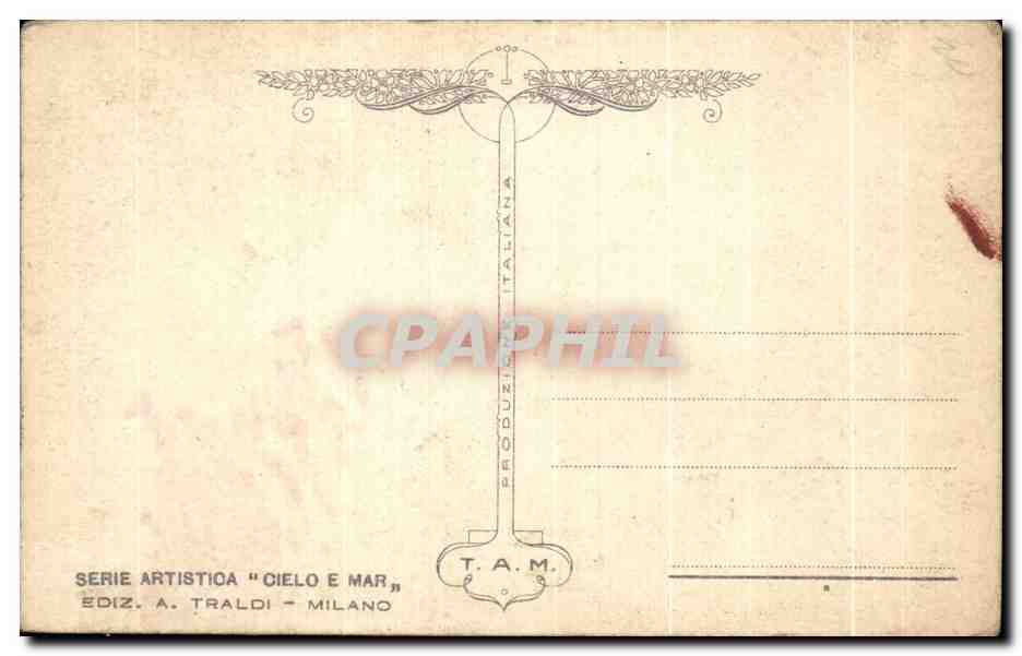 CPA Serie Artistica Cielo e Mar Traldi Milano — Verso