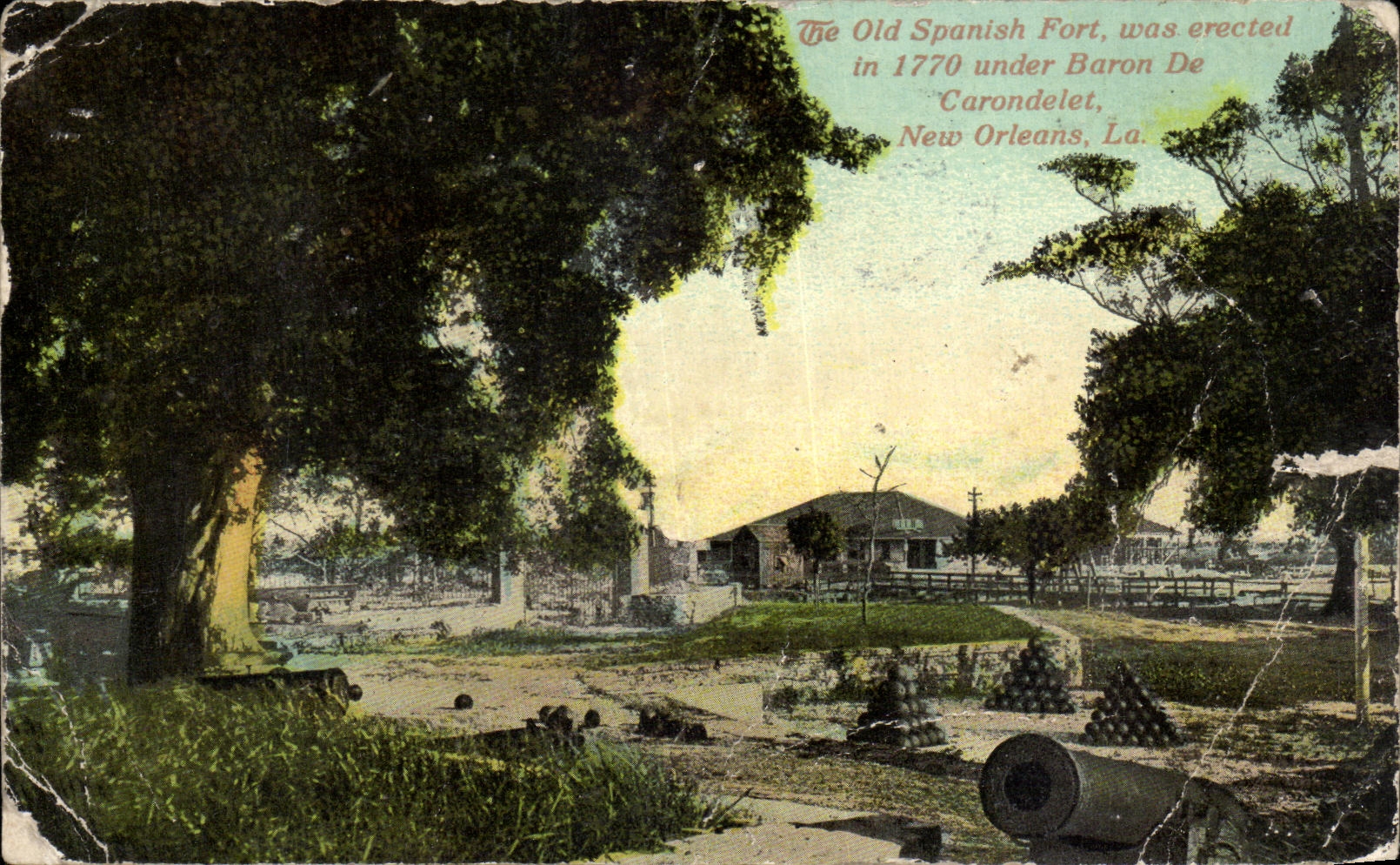 CPA The Old Spanish Fort was erected in Under Baron De Carondelet New Orleans Nouvelle