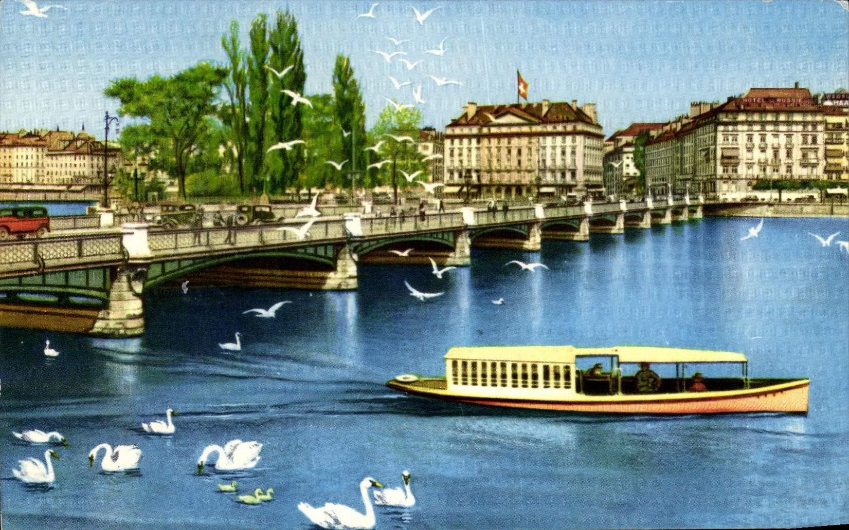 CPA Geneve Le Pont du Mont Blanc