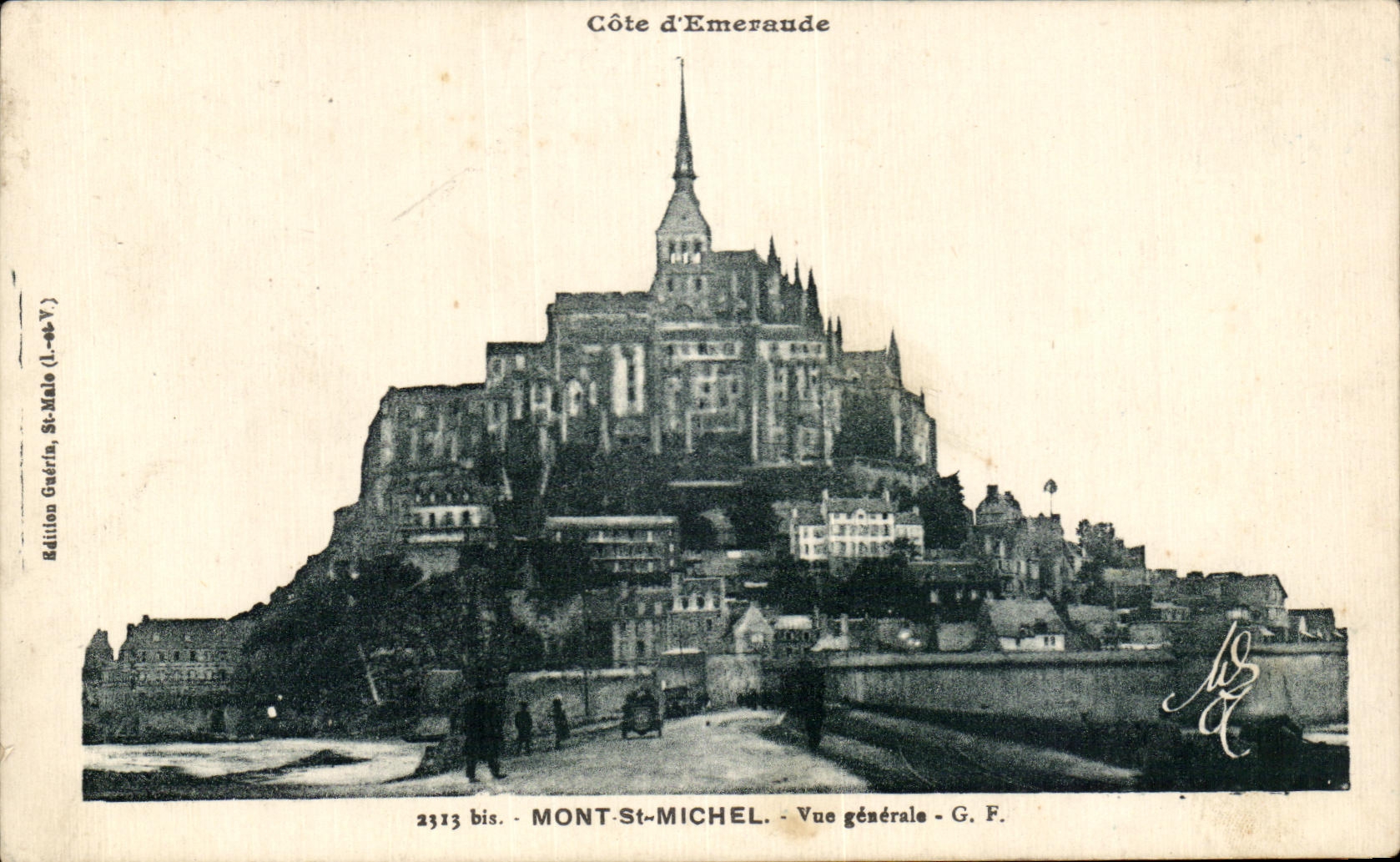 Mont-Saint-Michel — Vue générale — Édition Guérin, St-Malo (n° 2313 bis)