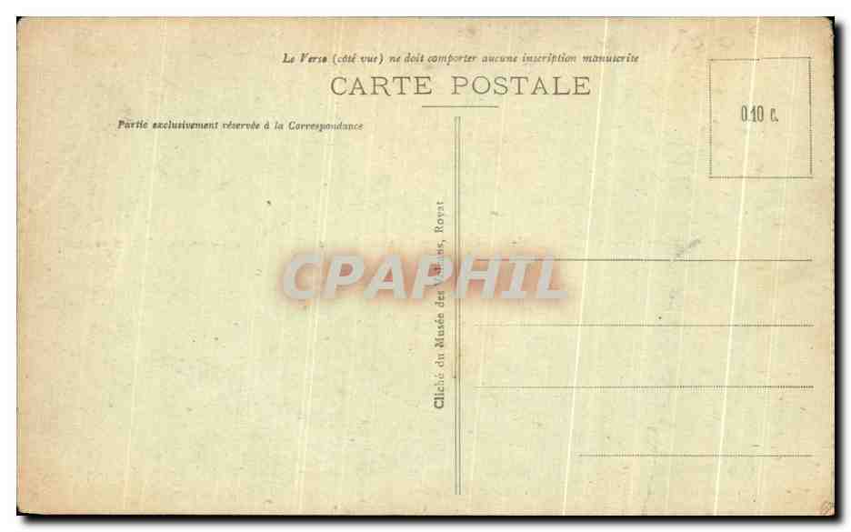 CPA Ce quon voit sur l'ecran du Musee des Volcans Grotte rouge Vesuve  — Rückseite