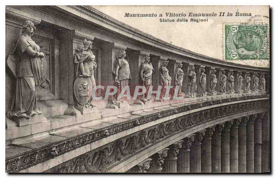 CPA Monumento a Vittorio Emanuele In Roma Statue delle Regioni