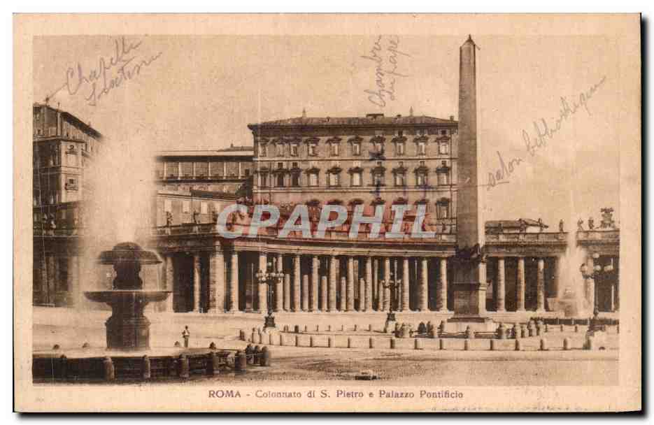 CPA Roma Colonnato Pietro Palazzo Pontificio