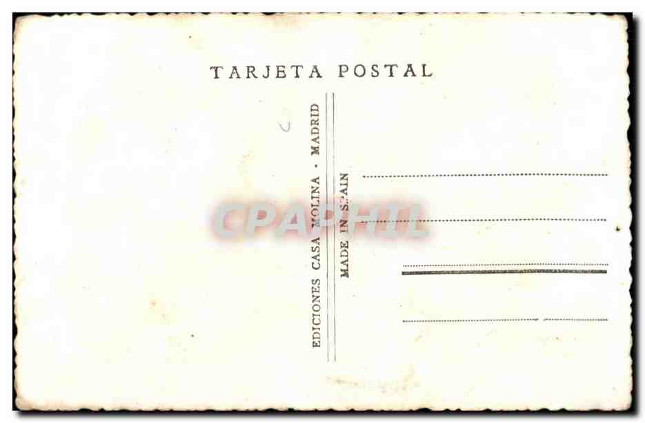 CPA Espagne Granada Folklore Costume Femme Espagne  — Verso