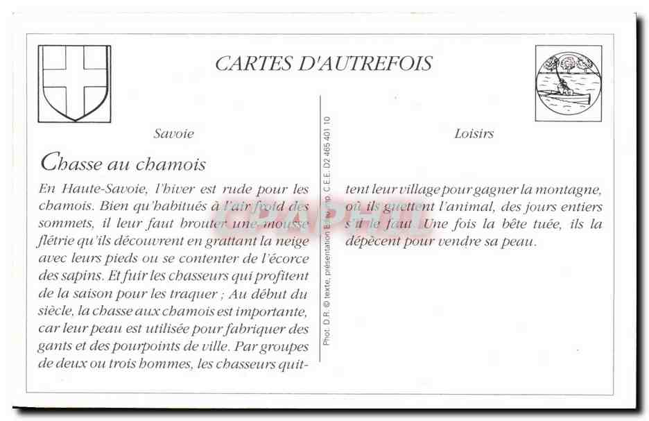 Chamonix-Mont-Blanc — Une jolie Chasse au Chamois — LL — Verso