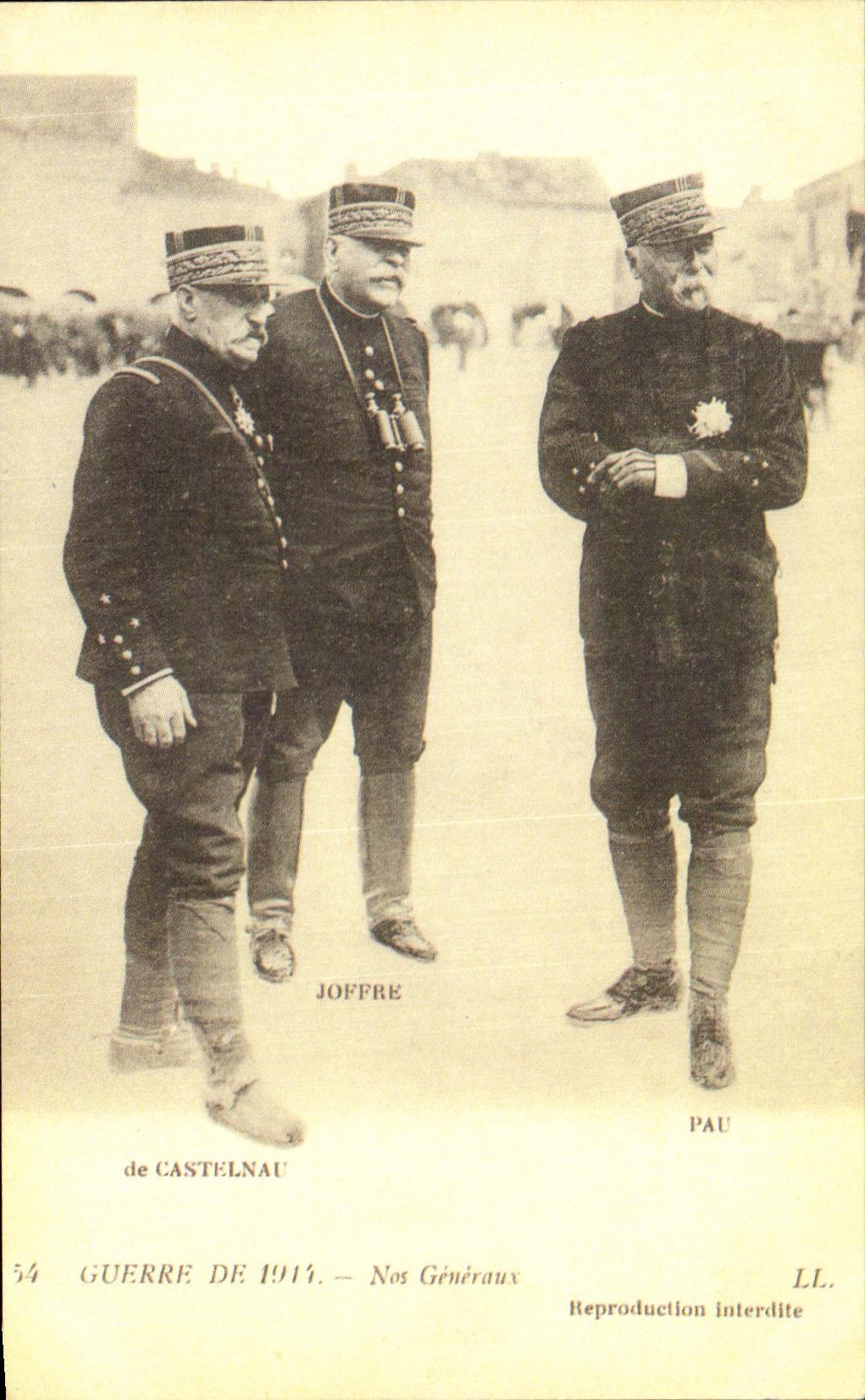 CPA Joffre Pau de Castelant Guerre de Nos Generaux Militaria 