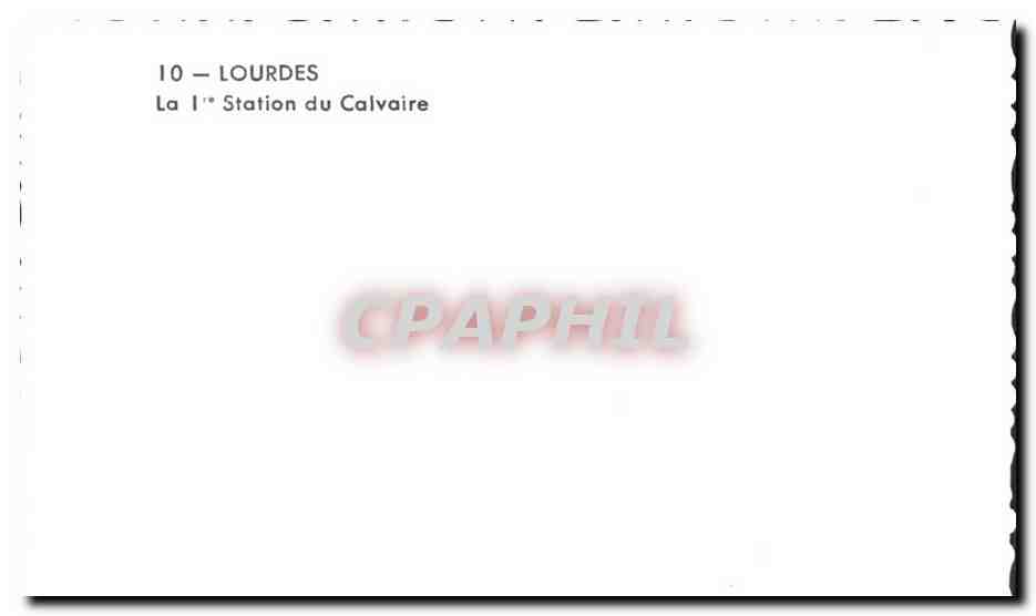 CPSM Lourdes La Station du Calvaire — Verso