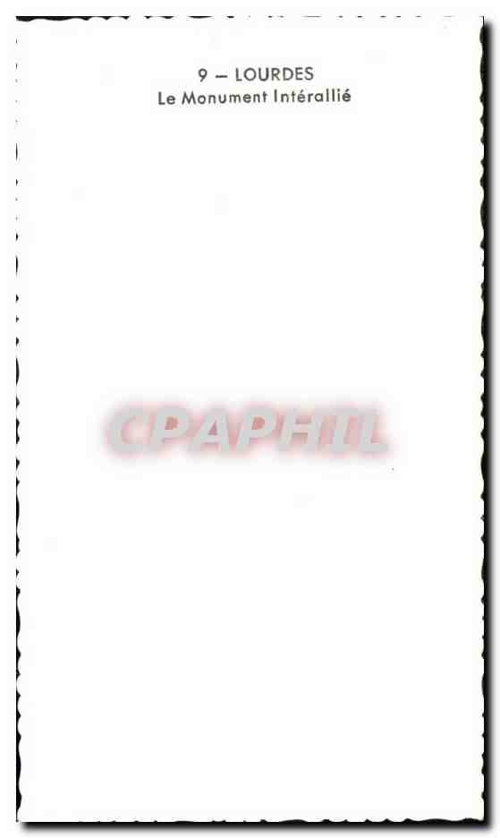 CPSM Lourdes La Monument Interiallie — Verso