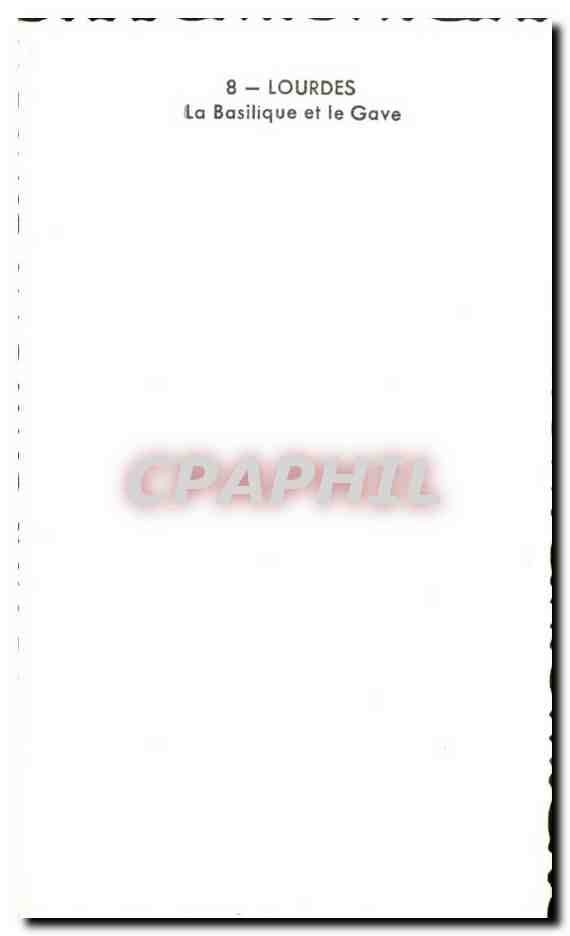 CPSM Lourdes La Basilique et le Gave — Verso