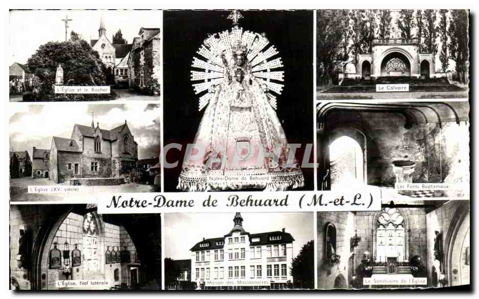 Notre-Dame de Behuard (M.-et-L.) — Collage de lieux et monuments — Éditeur Gaby, Nantes