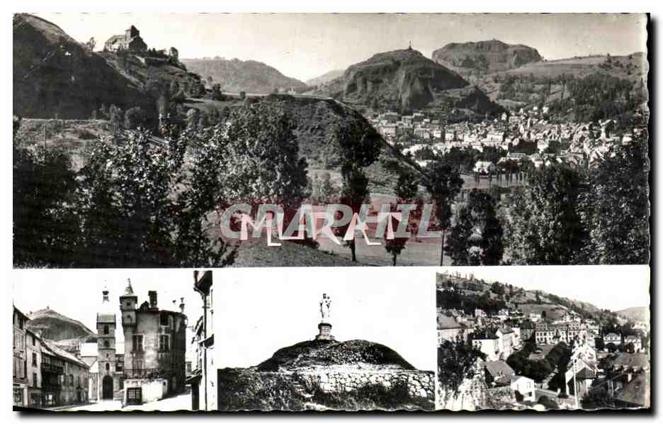 Murat-au-Cœur — Vue générale, L'Église, Sommet du Rocher de Bonnevie, Place du Balat — Réal-Photo