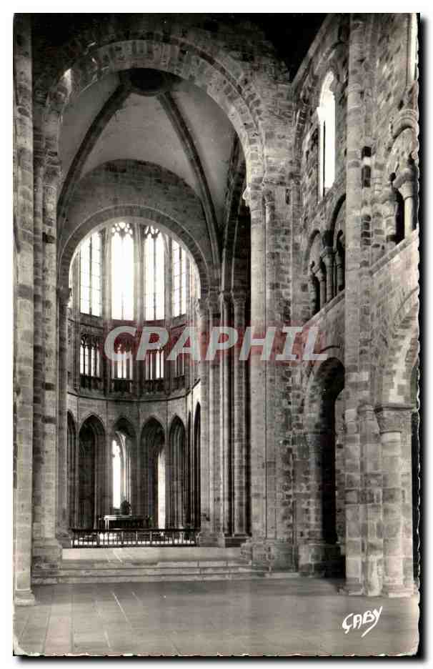 CPA Le Mont St Michel L'Abbaye Interieur de l'Eglise Romane