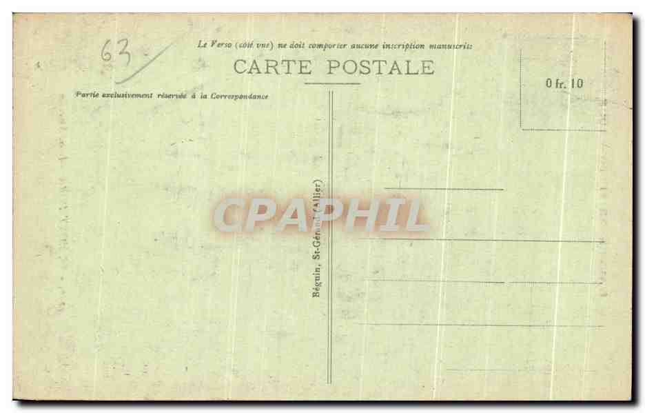 CPA L'Auvergne Pittoresque Le Mont Dore Hotel Sarciron — Verso