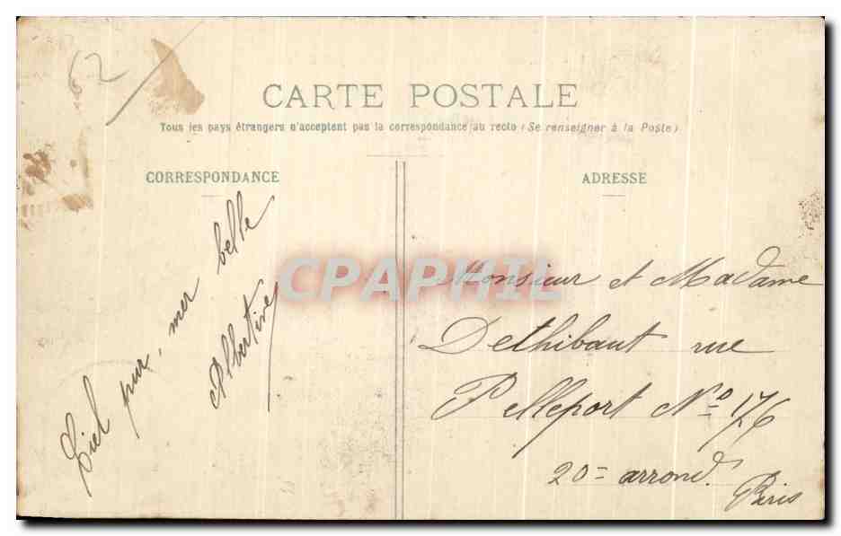 CPA Le Portel Un Passage dificile  — Verso