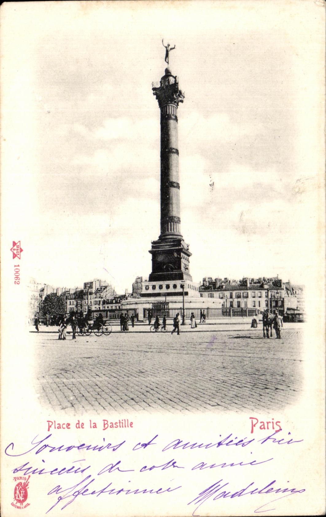CPA Place de la Bastille Paris