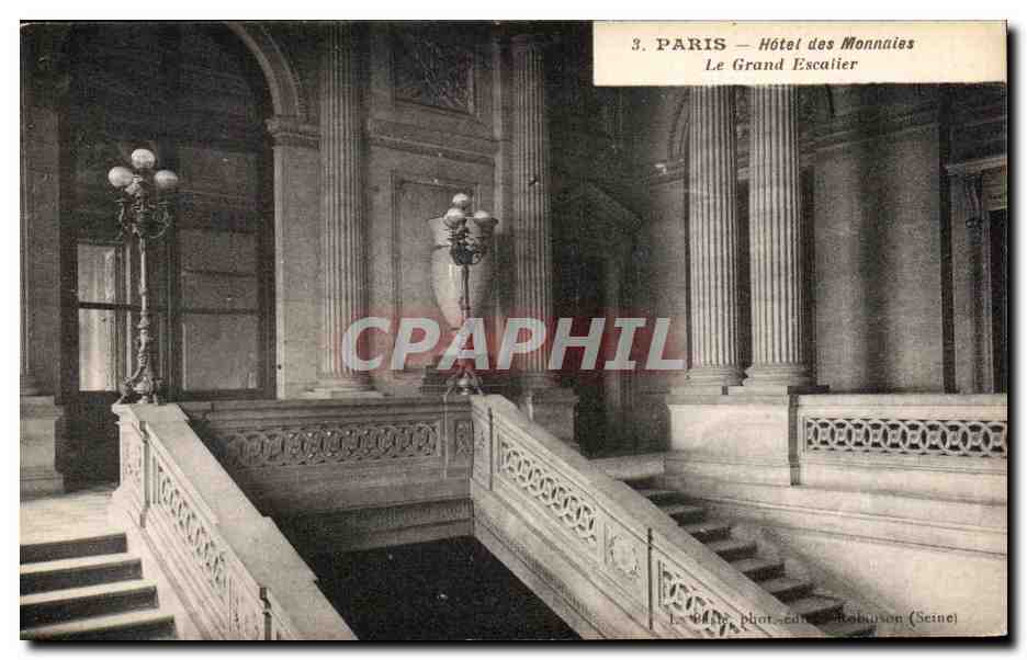CPA Paris Hotel des Monnaies Le Grand Escalier