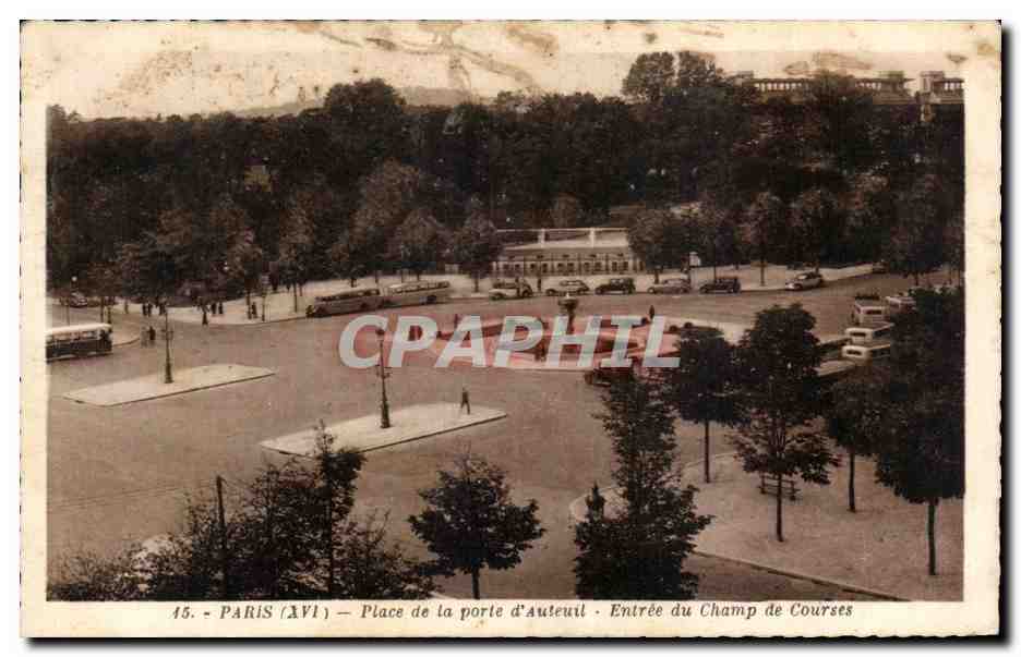 Paris (AVI) — Place de la porte d'Auteuil — Eingang zum Pferderennen