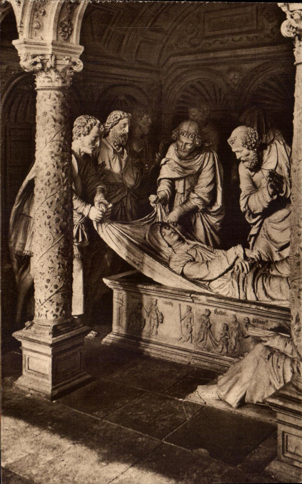 CPA Les Saints De Solesmes Temoins de I'ensevelissement de Notre Dame