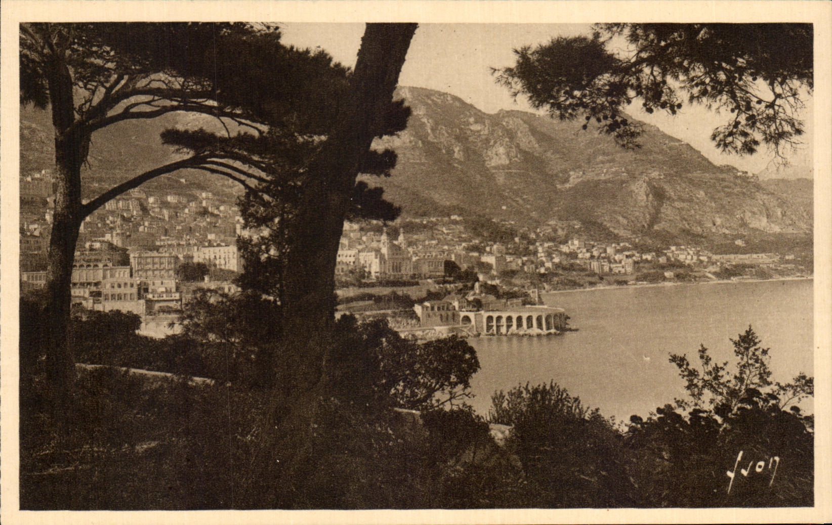 CPA Cote D'Azur Monte Carlo Vue Generale Prise De Monaco