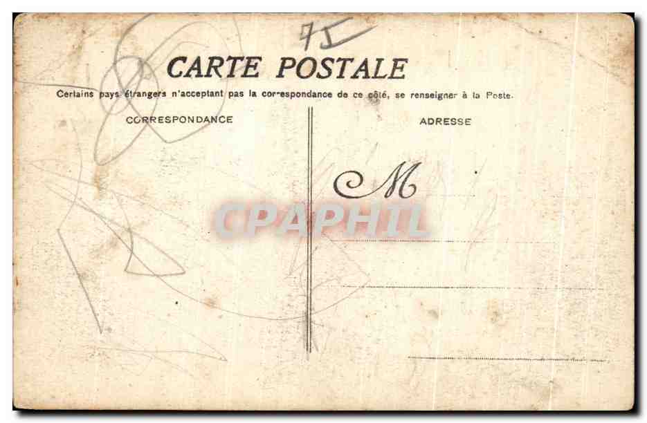 CPA Paris Inondations 1910 Rue de Bercy prise Boulevard Diderot — Verso