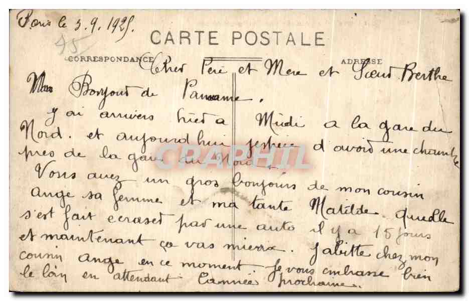 CPA Tout Paris La Bourse  — Rückseite