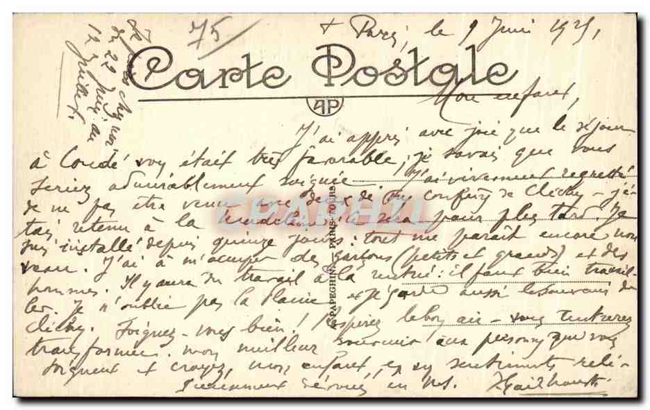 CPA Paris La Madeleine et la Rue Royale  — Rückseite