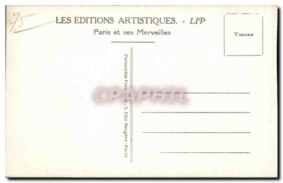 CPA Paris Le Pantheon Le tombeau de Lazare Carnot Mort en exil a Magdebourg  — Rückseite