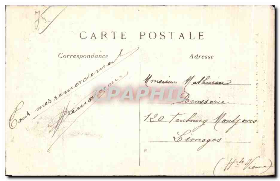 CPA Paris La rue de rivoli Le jardin des Tuileries et le Louvre — Verso