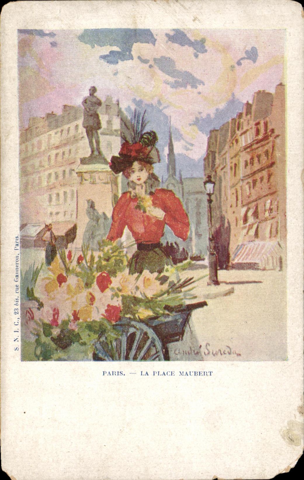 CPA Paris La Place Maubert Fleurs 