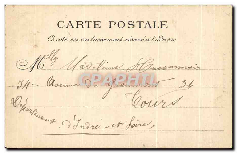 CPA Paris Entree du Parc Monceaux — Rückseite