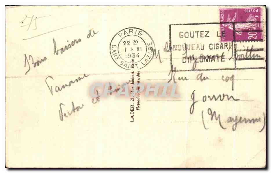 CPA Paris Boulevad des Italiens  — Rückseite