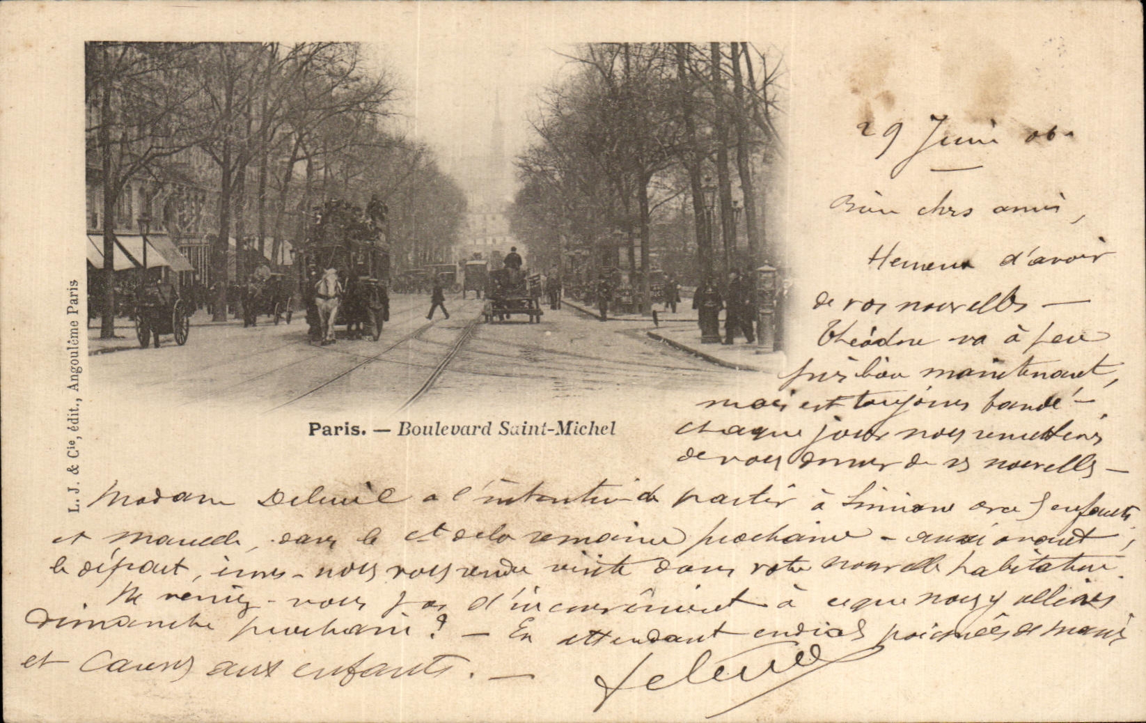CPA Paris Boulevard Saint Michel 