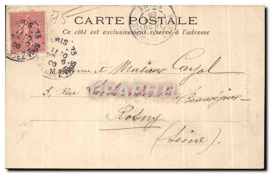 CPA Paris Boulevard Saint Michel  — Rückseite