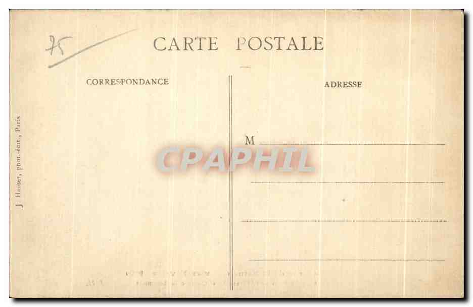CPA La Crue de la Seine Au Pont de l'Archeveche et Quai de la Tournelle Notre Dame Peniche  — Rückseite