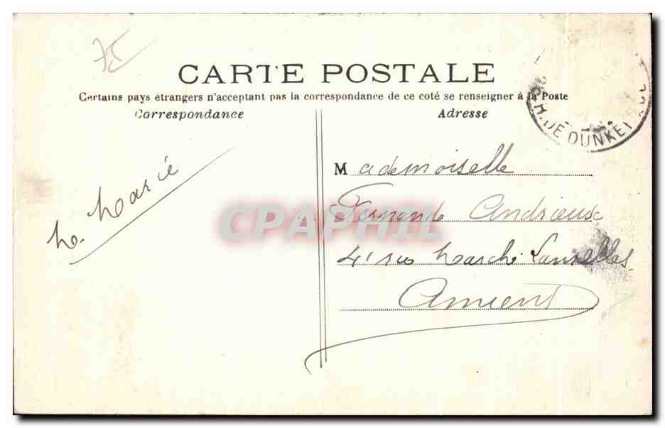 CPA Paris La Rue Royale et la Madeleine — Rückseite