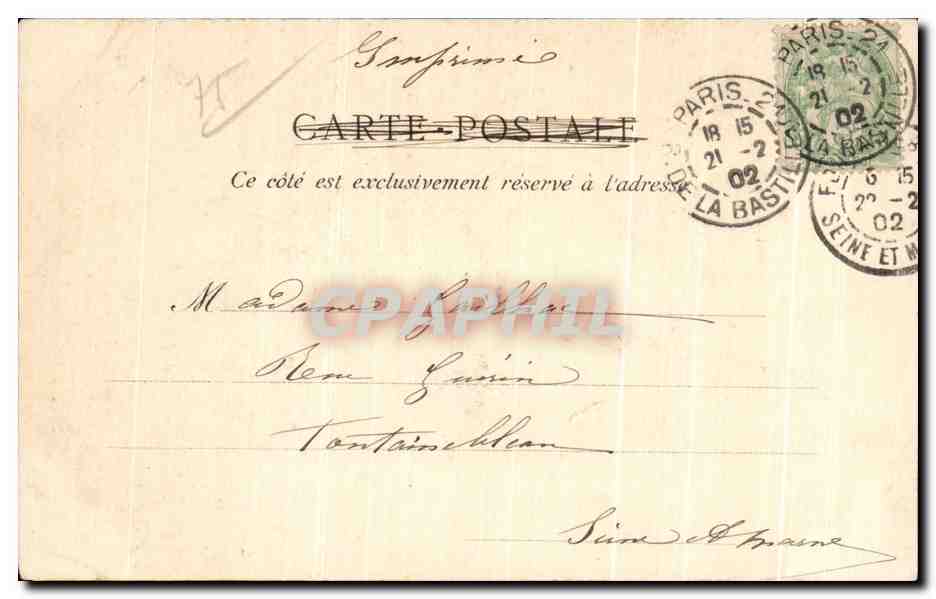CPA Paris Eglise Saint Germain des Pres Velo — Rückseite