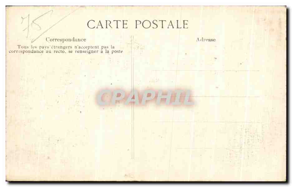 CPA Paris Pont de l'Alma Inondations 1910 — Rückseite