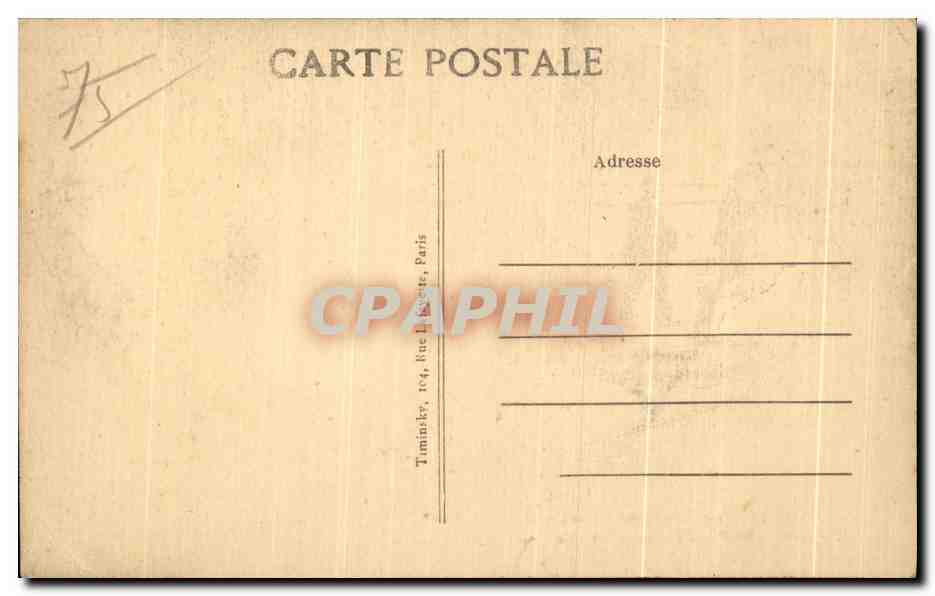 CPA Paris Tombe du Soldat Inconnu sous l'Arc de Triomphe  — Rückseite