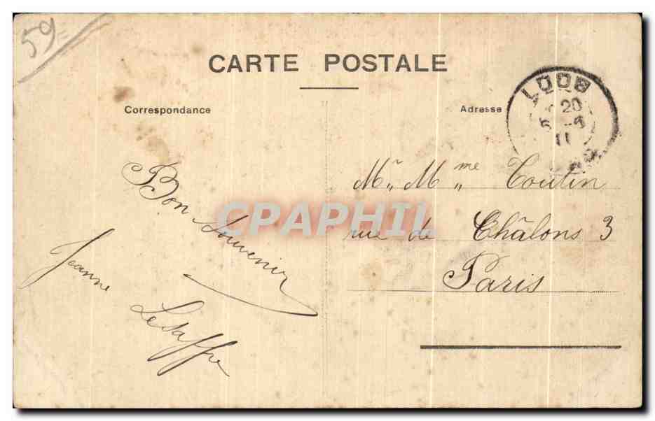 CPA Lille L'Ecole des Arts et Metiers  — Rückseite