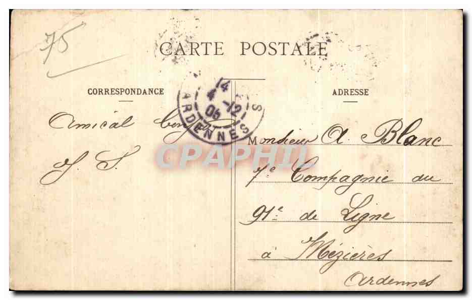 CPA Paris Avenue du Bois De Boulogne Arc de TRiomphe  — Rückseite