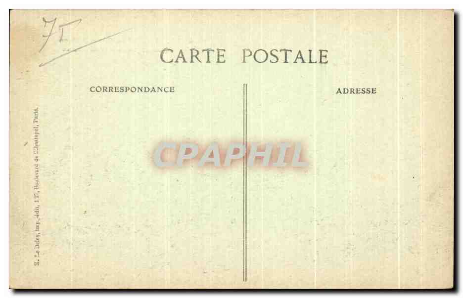 CPA Paris Gare d'Orsay Construite en 1900 Laloux  — Rückseite